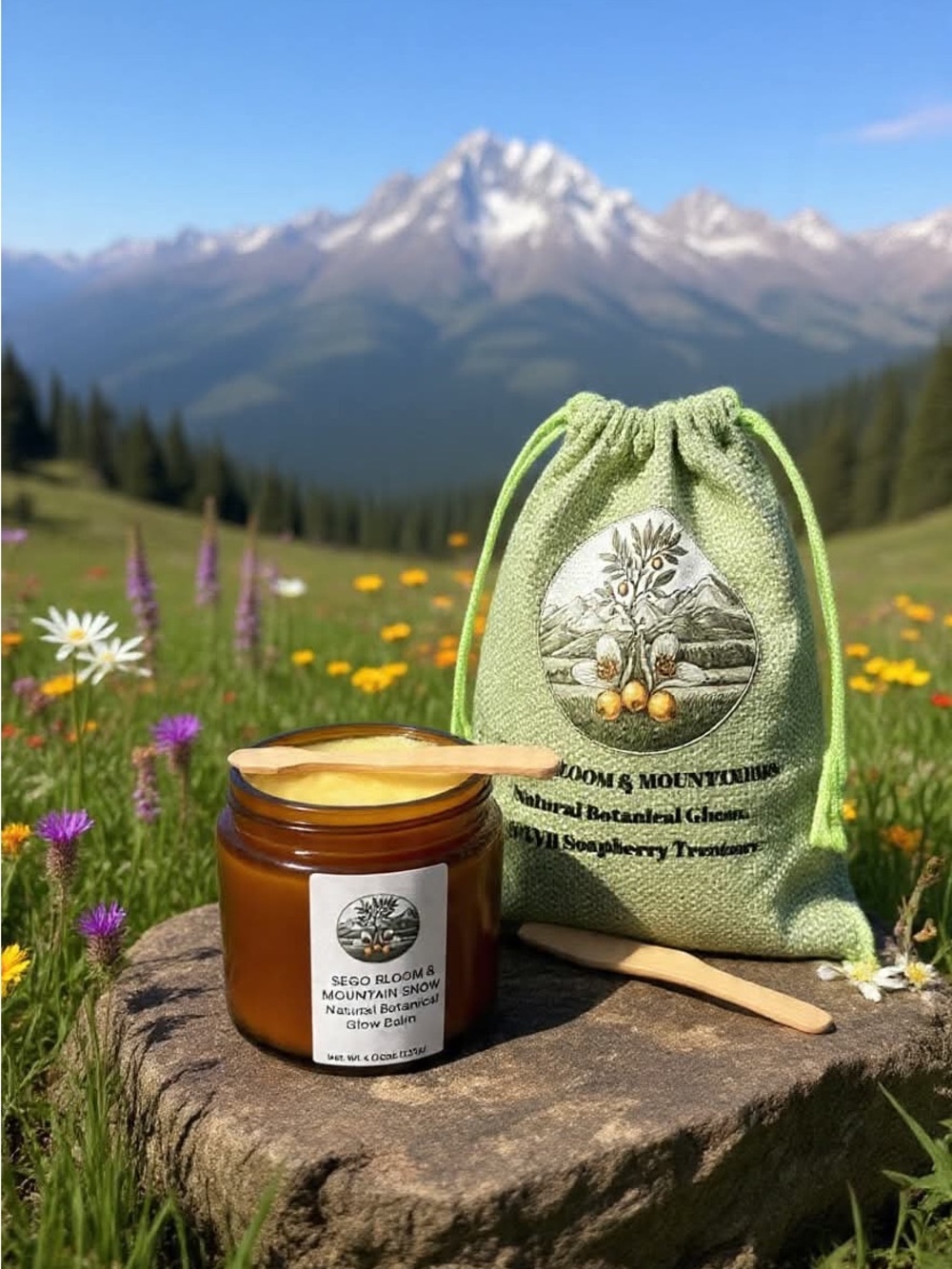 Viral Multi Balm Sego Bloom & Mountain Snow 
Natural Botanical Glow Balm
4oz